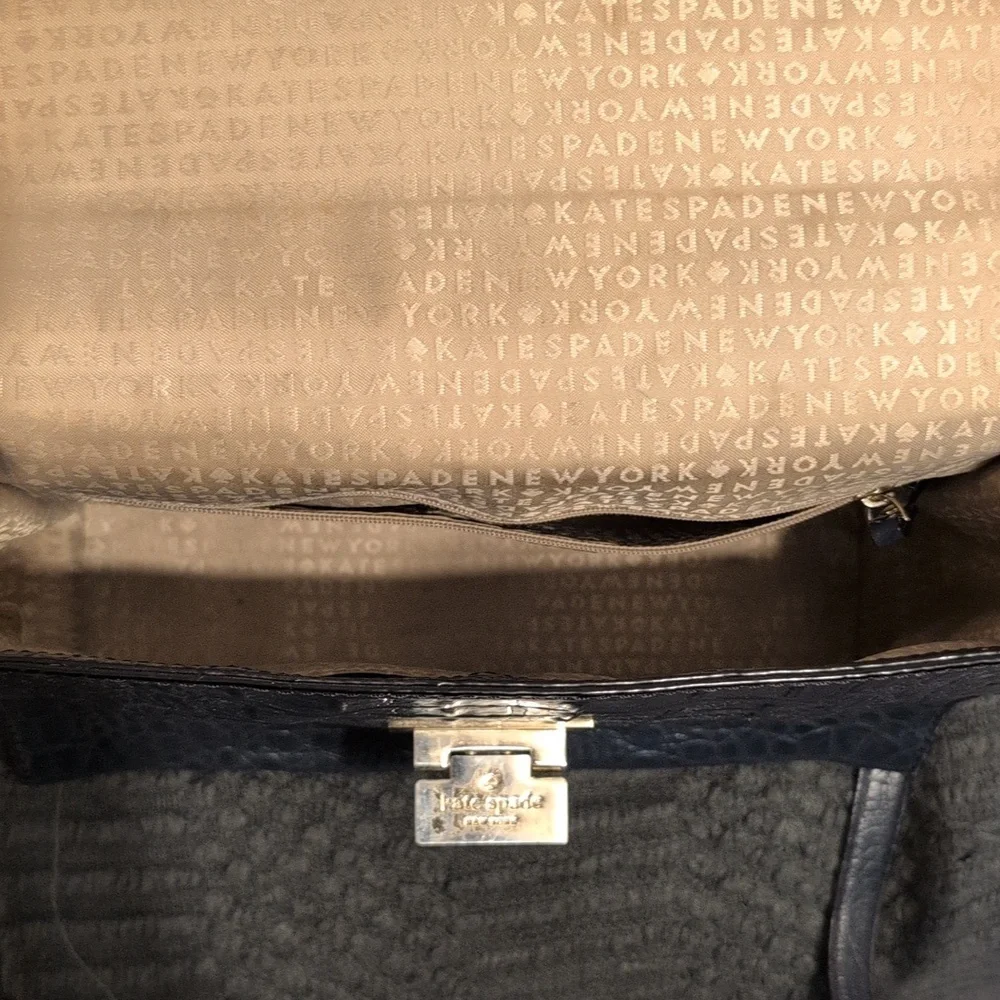 Kate Spade Orchard Valley Doris Black Crocodile Embossed‎ Women's Bag